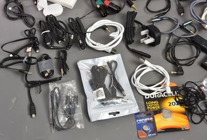 various-Huge lot of cables, earphones, psus